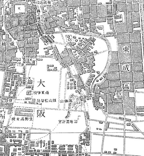 図4.昭和4年(1929)地形図中の御勝山古墳
