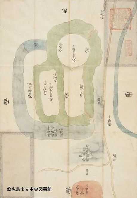 図3.「岡山御陣城」(広島市立中央図書館蔵)