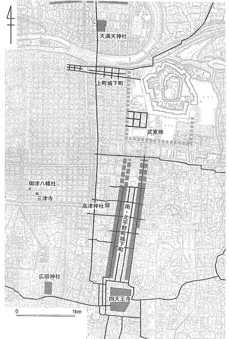 図3.松尾信裕氏復元の豊臣初期大坂城下町