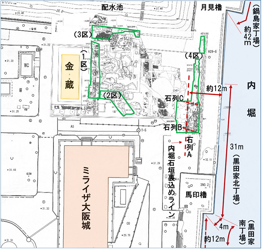 図1.調査区の位置と4区の遺構