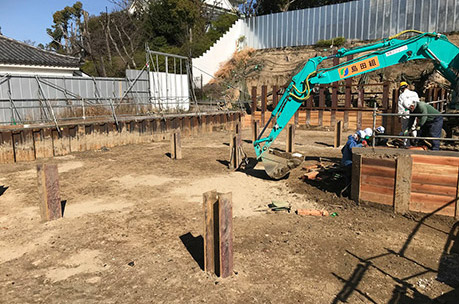写真1.徳川期盛土上面の検出(2020年3月)